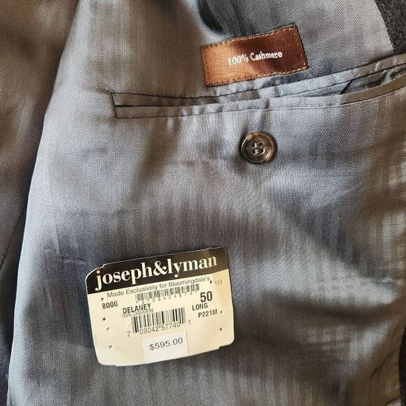 Joseph & Lyman Coat Jacket Mens 50 Long 100% Cashmere Careerwear Blazer Sports C - Picture 4 of 6